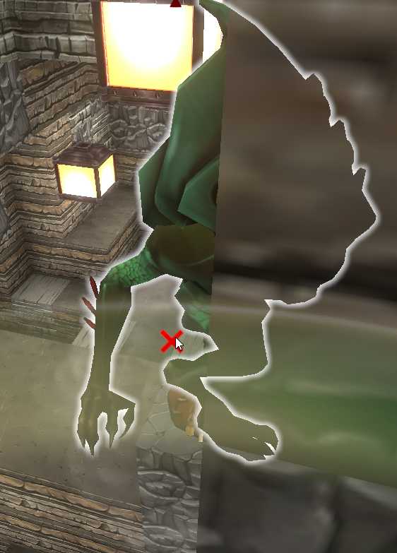 Killing a miru from behind blocks