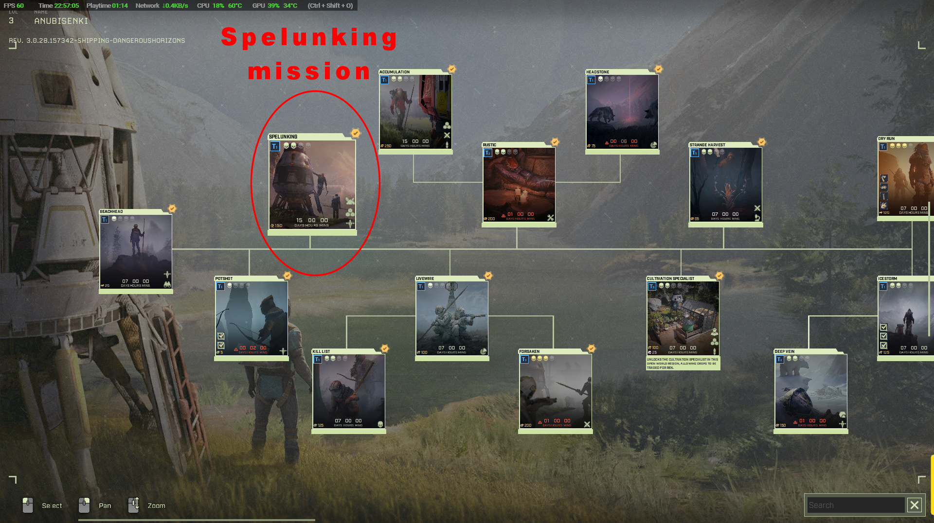 Icarus Mission 2 - Spelunking Selection
