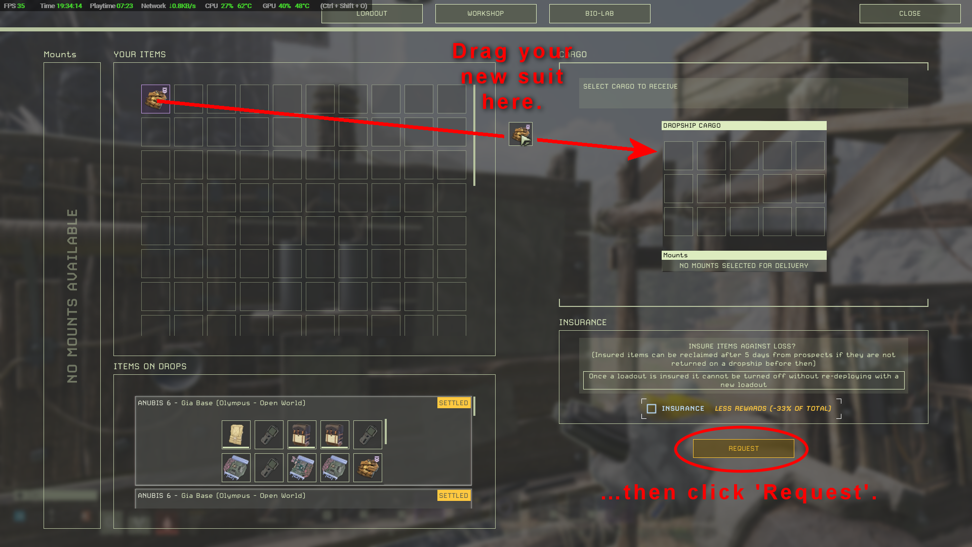 Load the dropship