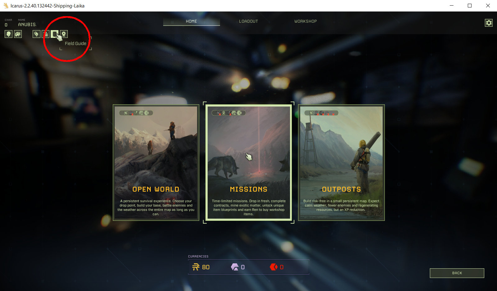 Choosing your first Icarus mission