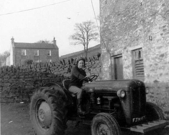 Eleanor Vera Chapman driving a tractor