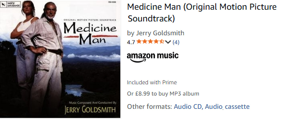 Medicine Man CD/MP3/Prime Music
