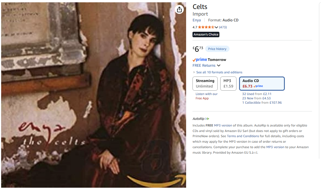 The album which made Enya a star - The Celts