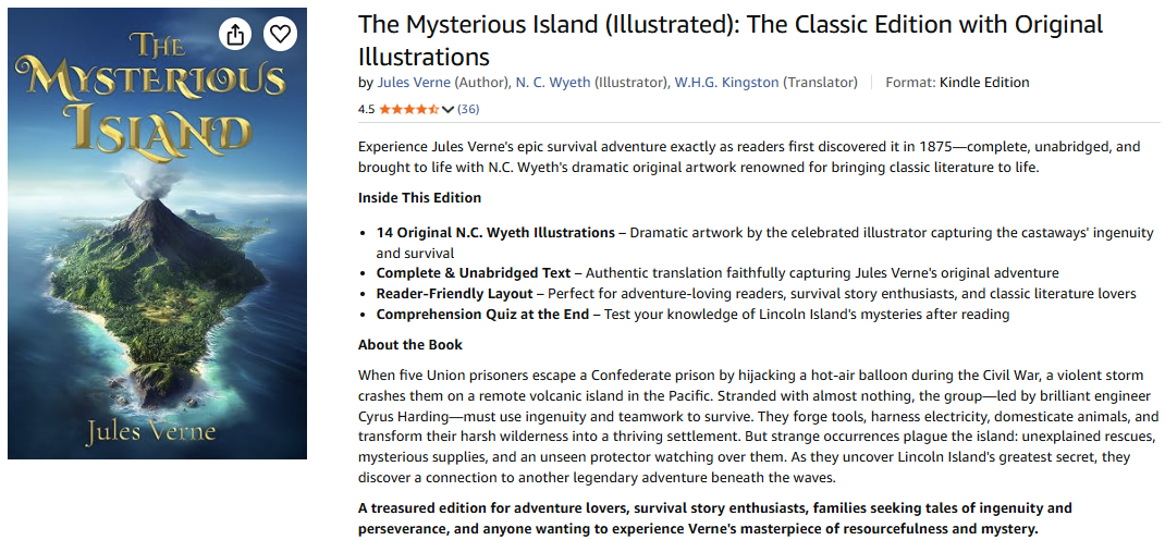 The Mysterious Island Cover