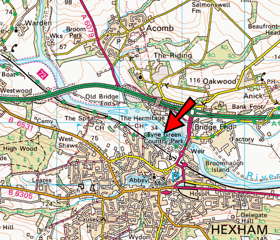 Tynedale Green map