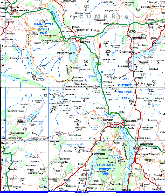 Map of the Lake District